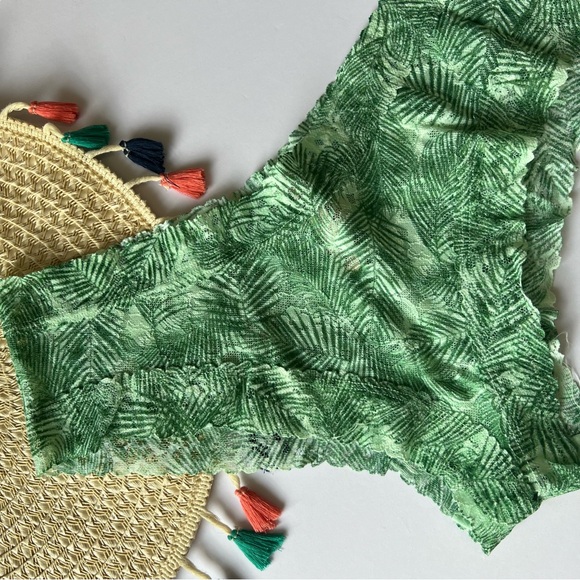 Victoria's Secret The Lacie Cheeky Panty Green Palms XL NEW - Picture 5 of 6